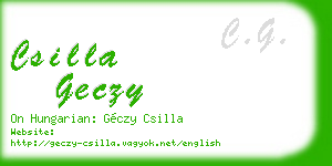csilla geczy business card