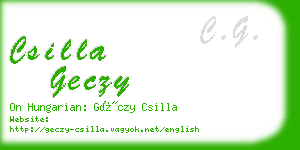 csilla geczy business card